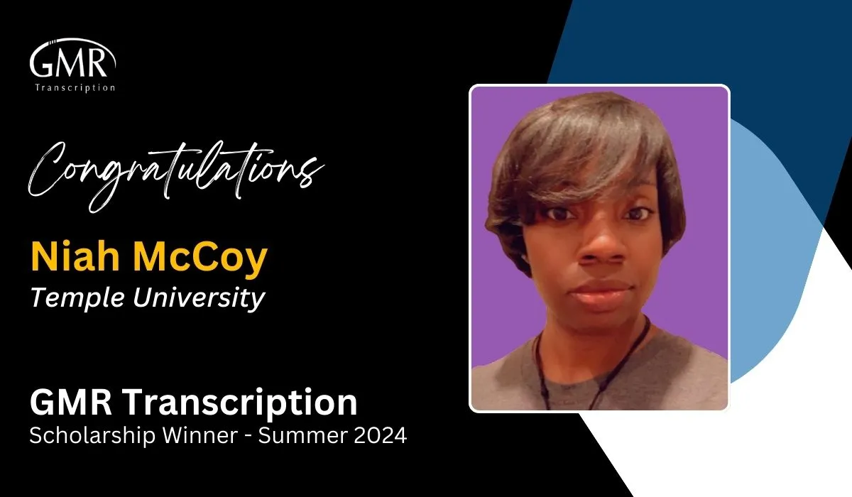 Niah McCoy, Our GMR Transcription Scholarship Winner from Temple University